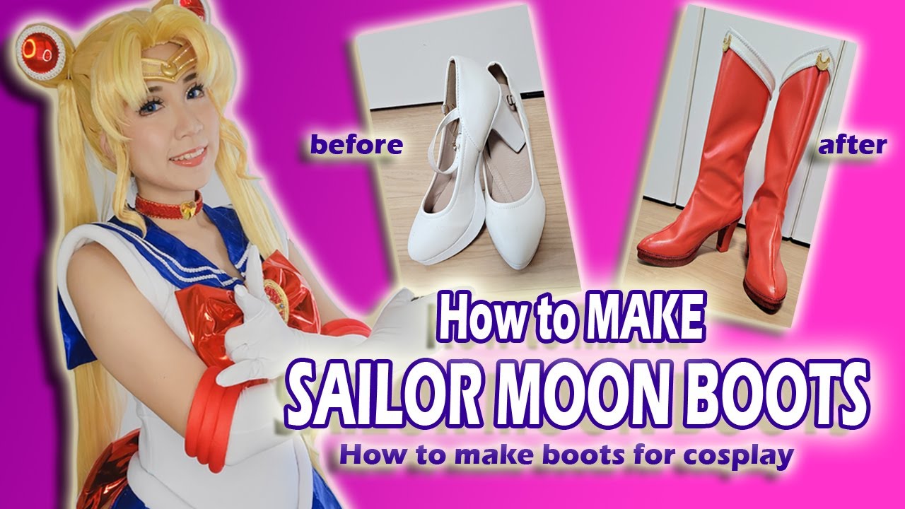 How to make Sailor Moon boots |  how to make boots for cosplay  | Usagi Tsukino cosplay  | 2024