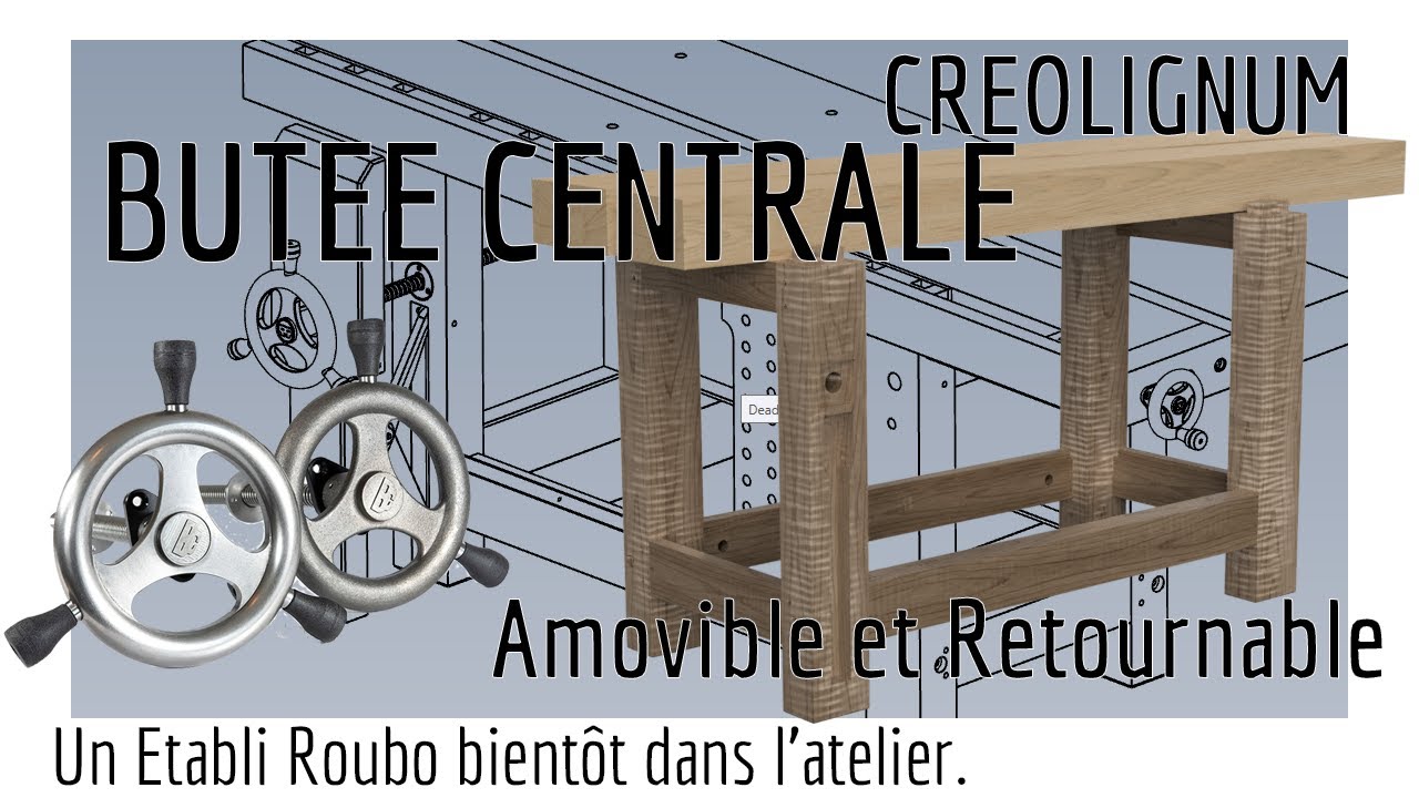 Etabli ROUBO #11 Réalisation de la butée centrale.