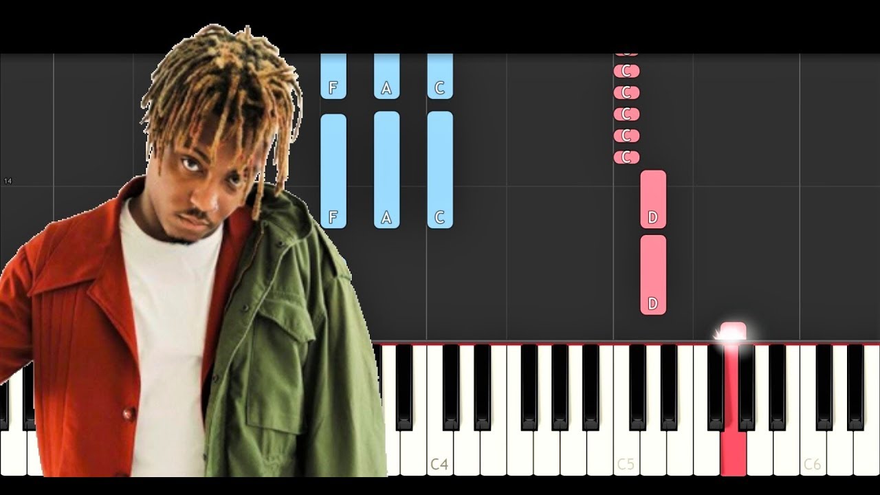 Juice Wrld - Black & White (Piano Tutorial)