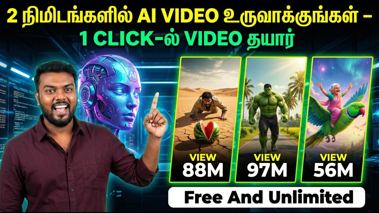 🔴  AI VIDEO EDITING TAMIL : how to edit PERFECT HULK ai video free | ai video generator tamil