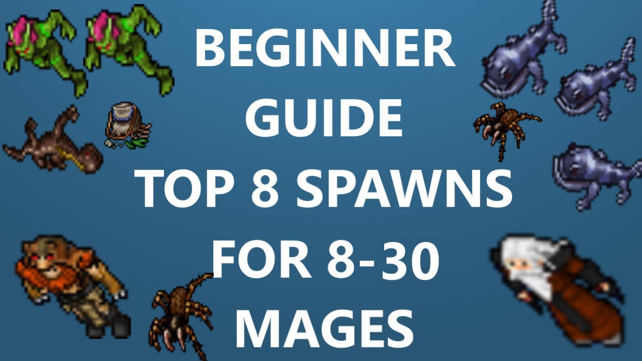 Tibia[where to profit & hunt ED/MS] BEGINNER MAGE GUIDE - TOP 8 SPAWNS [8 - 30 LVL] [2019]