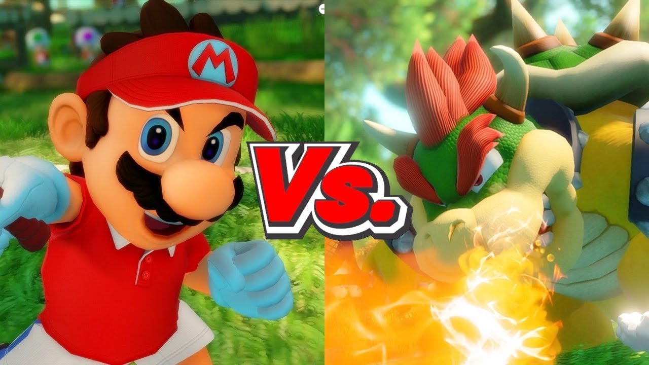 Mario Tennis Aces - Mario Vs. Bowser