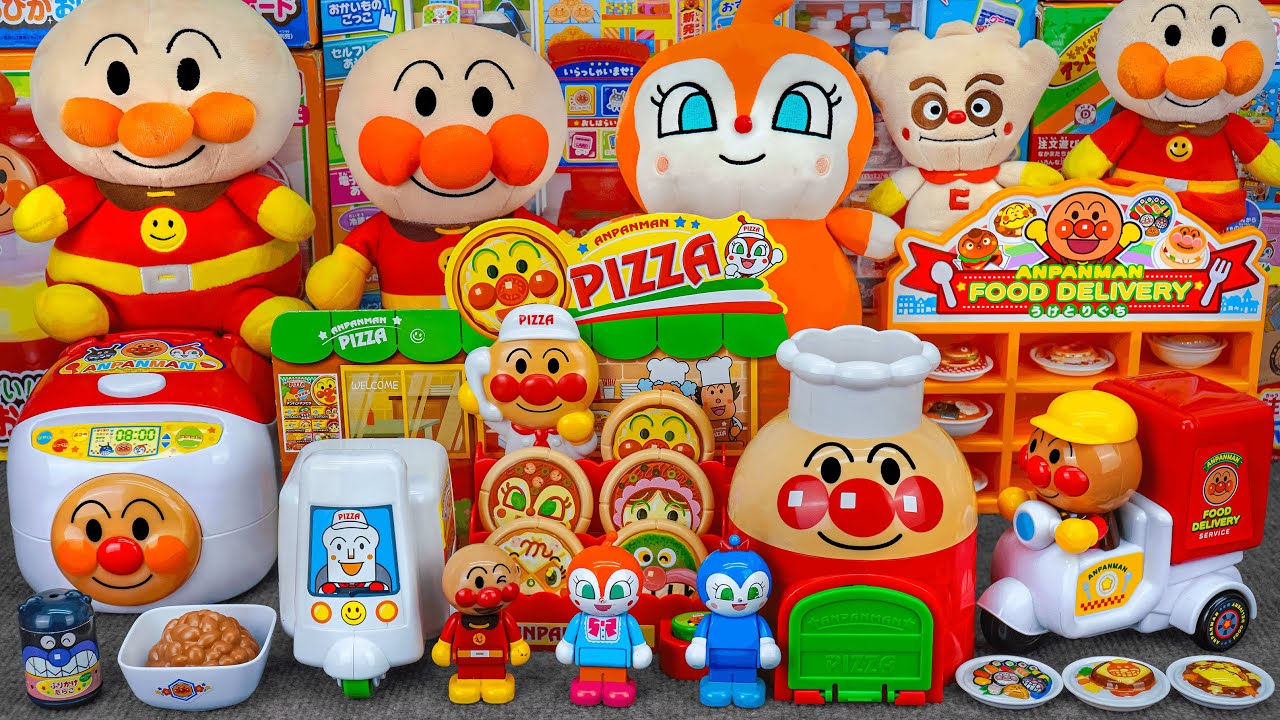 93 Minutes Satisfying with Unboxing Cute Anpanman Delivery Home Pizza Shop Playset 🍕 ASMR