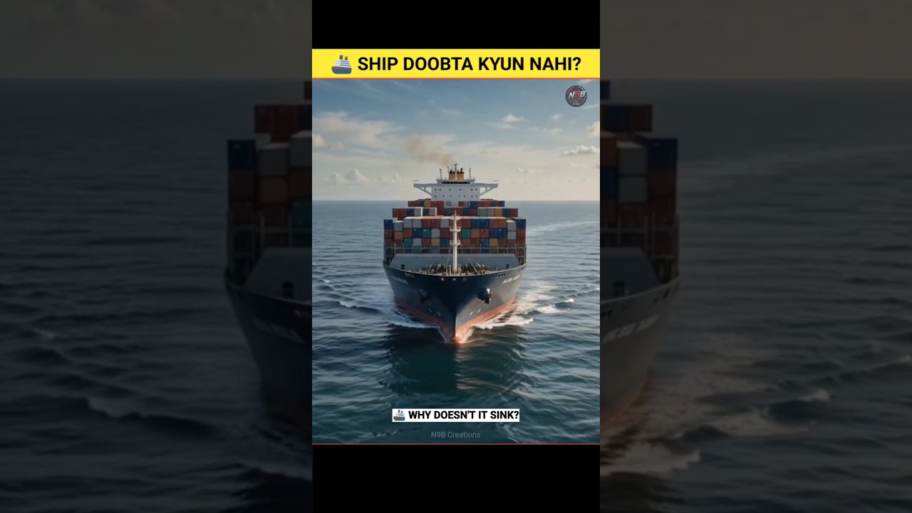 🚢 Why Doesn't A Ship Sink? 🤯 | #n9bcreations #shorts #science #facts