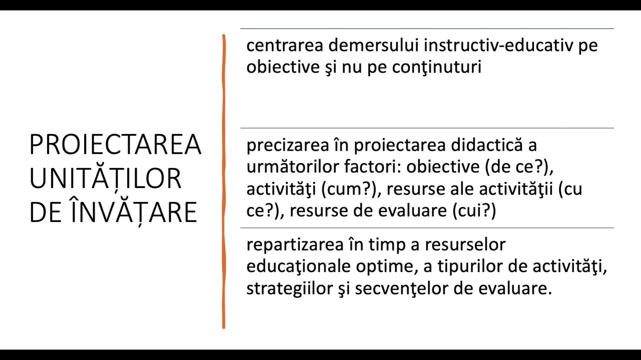 Proiectarea didactică