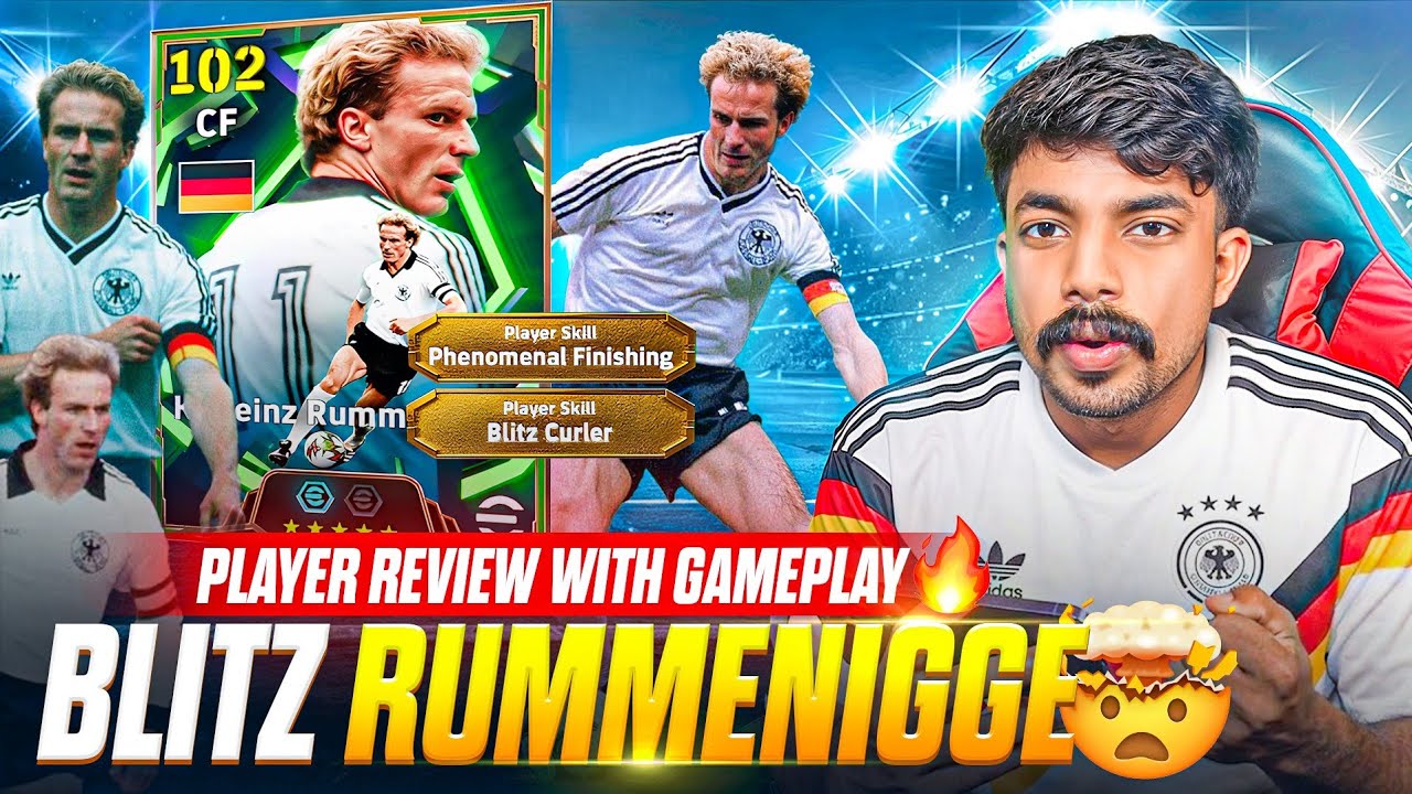 108 BLITZ RUMMENIGGE PLAYER REVIEW WITH GAMEPLAY 🤯🔥 || പണ്ടത്തെ  ഗോൾ മെഷീൻ ഒരു മാറ്റവും ഇല്ല☠️💥.