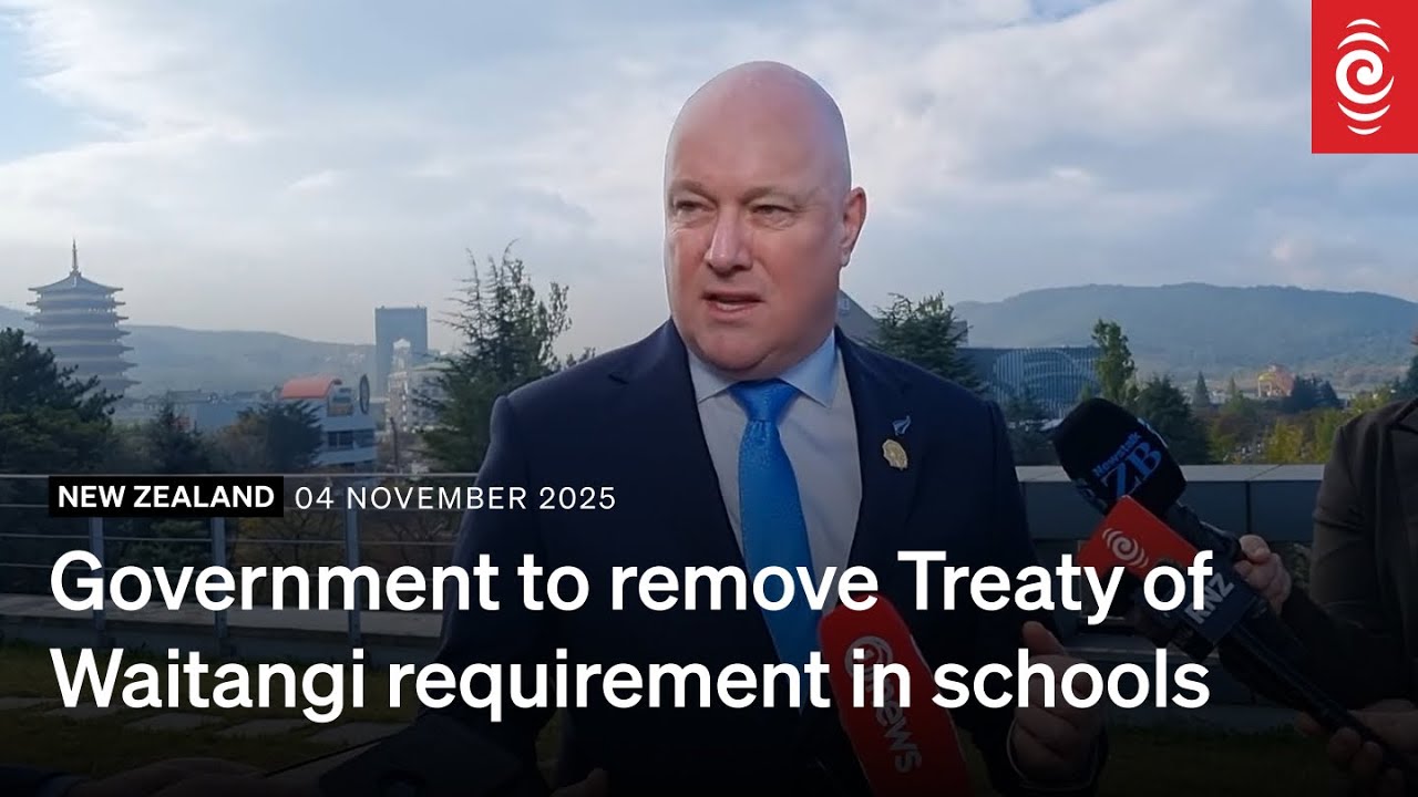 Christopher Luxon, Chris Hipkins on govt axing Treaty of Waitangi obligations from schools | RNZ