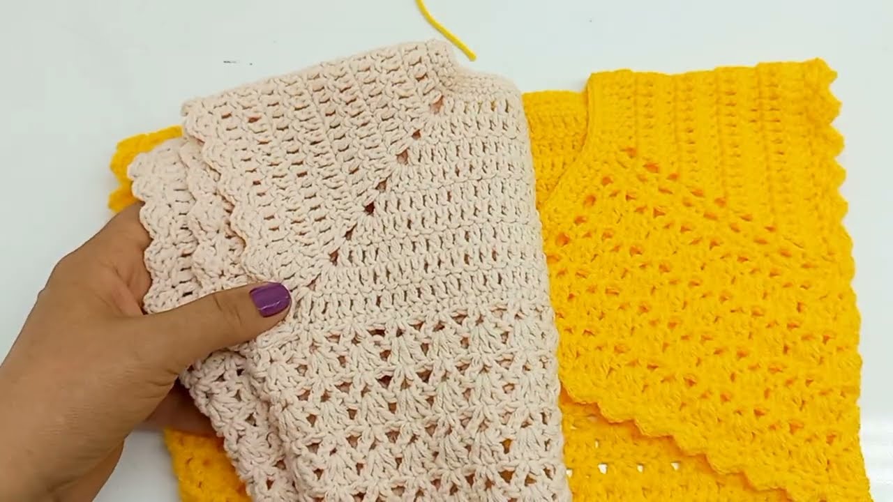 Kolay kız çocuk için tığ işi bolero yelek