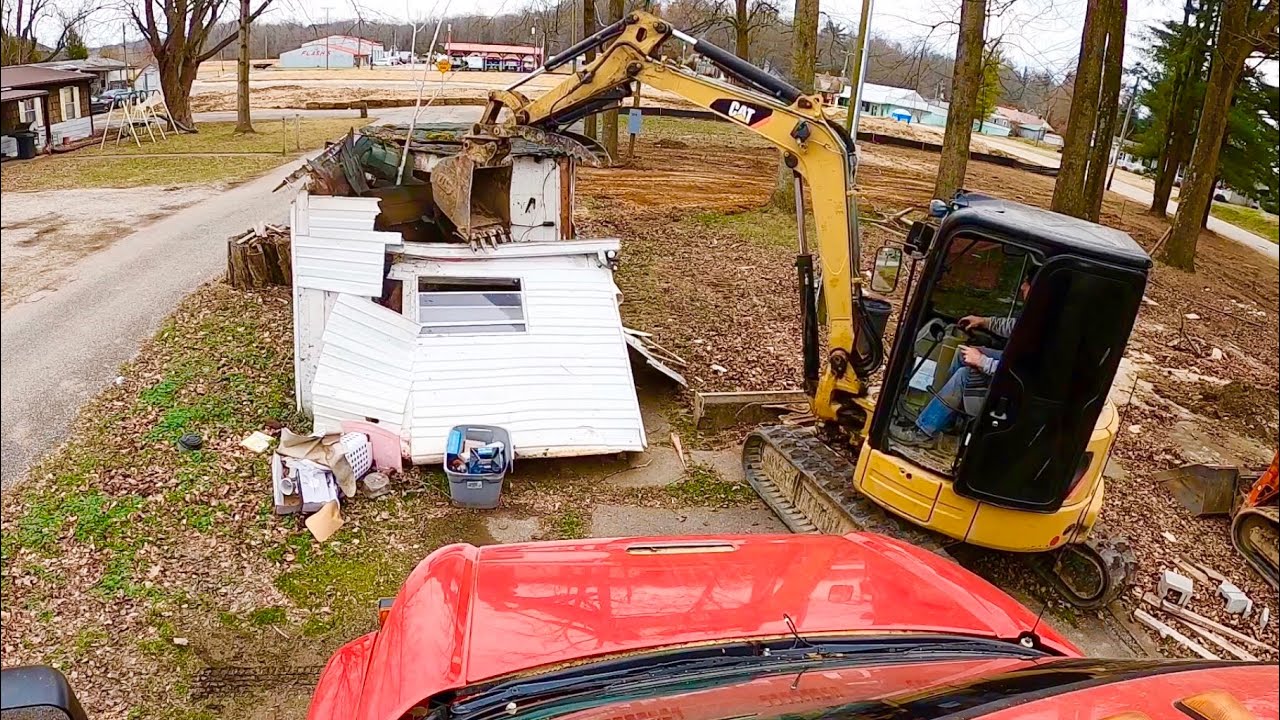 Full Clean Up - Concrete Demo at Abandoned Trailer Court