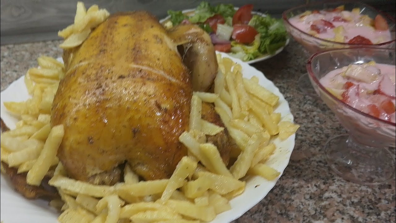 روتين عشا مع وصفة دجاج 🐔 مشوي في كوشة يجي علامة 