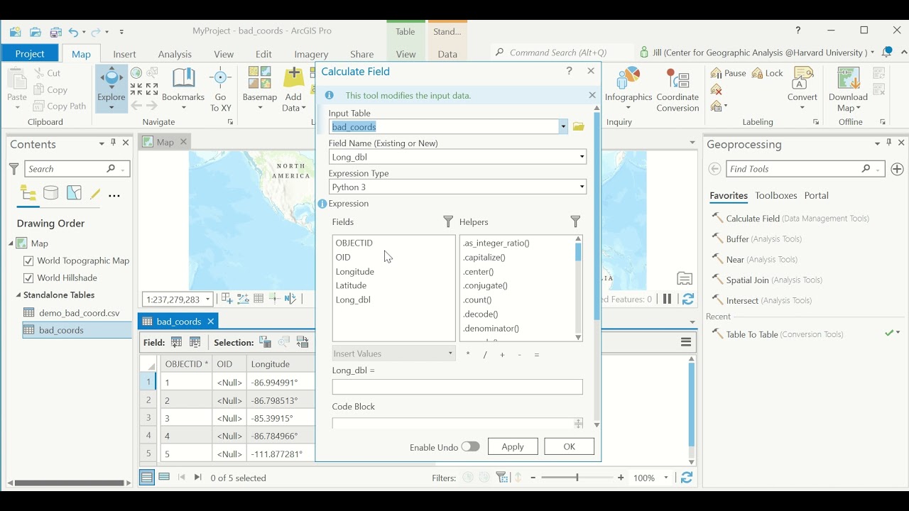 ArcGIS Pro: Change Field Type