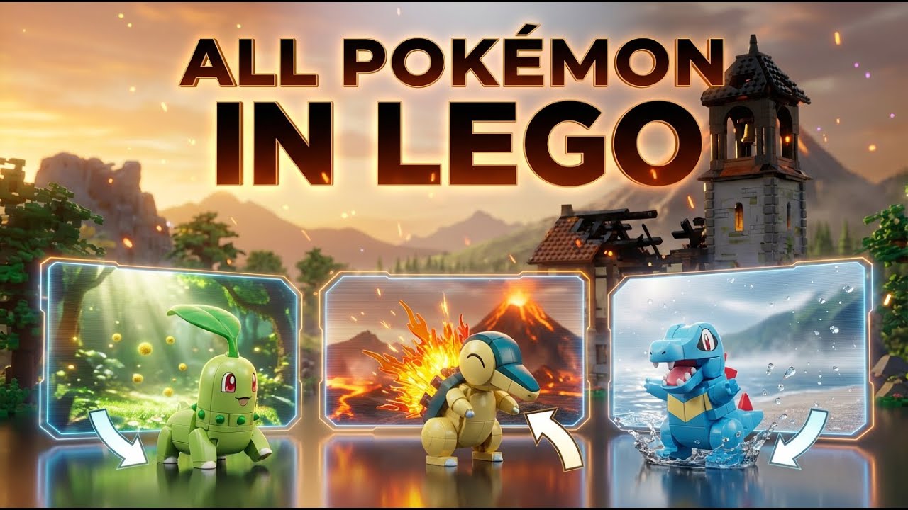 All Pokémon in Their Natural Habitats | LEGO Animation [ Johto Edition ]