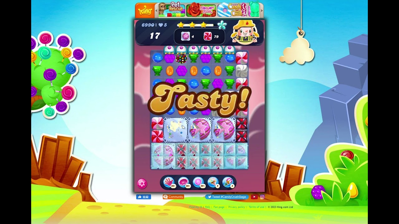 Candy Crush Saga Level 6990 Legendary level