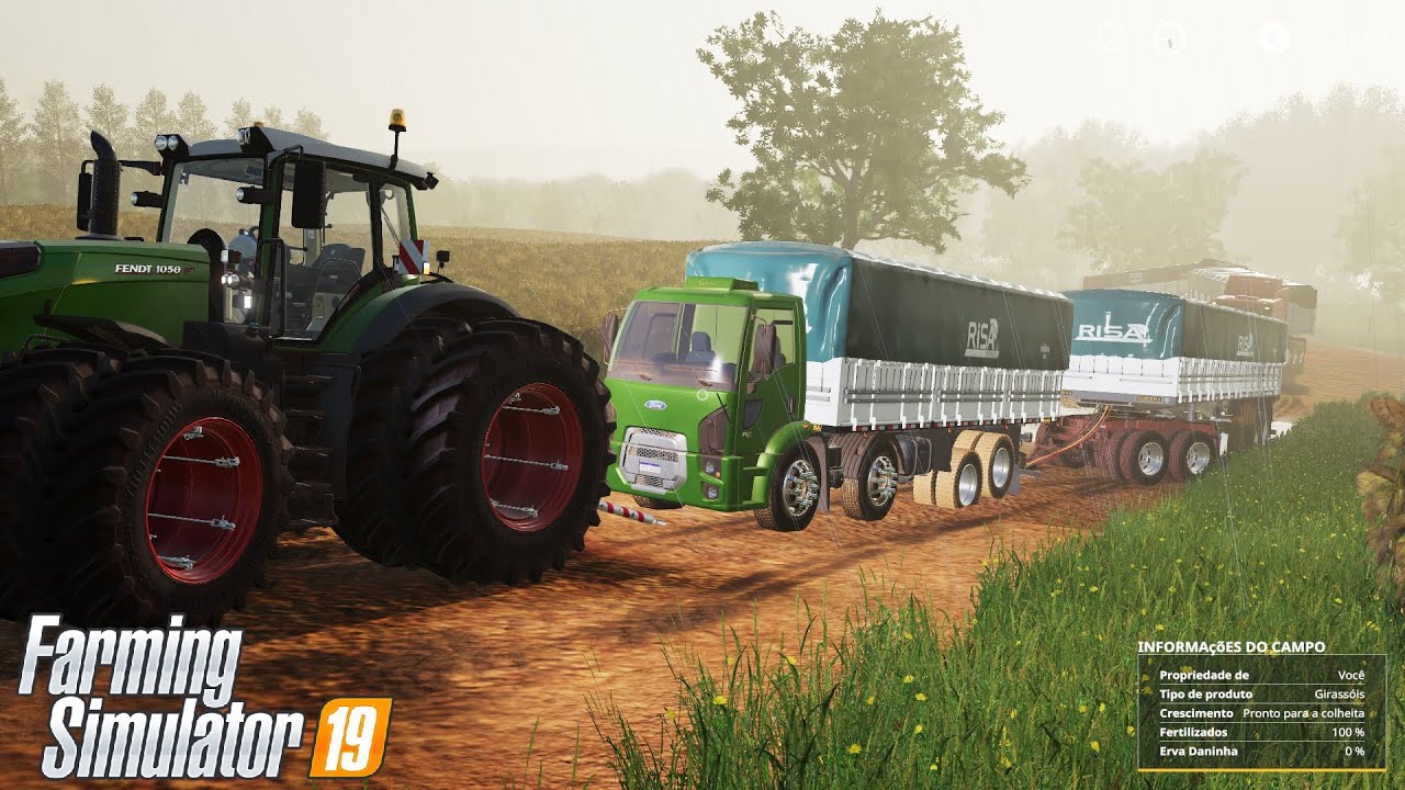 DESATOLANDO A JULIETA CARREGADA NA CHUVA | Farming Simulator 2019