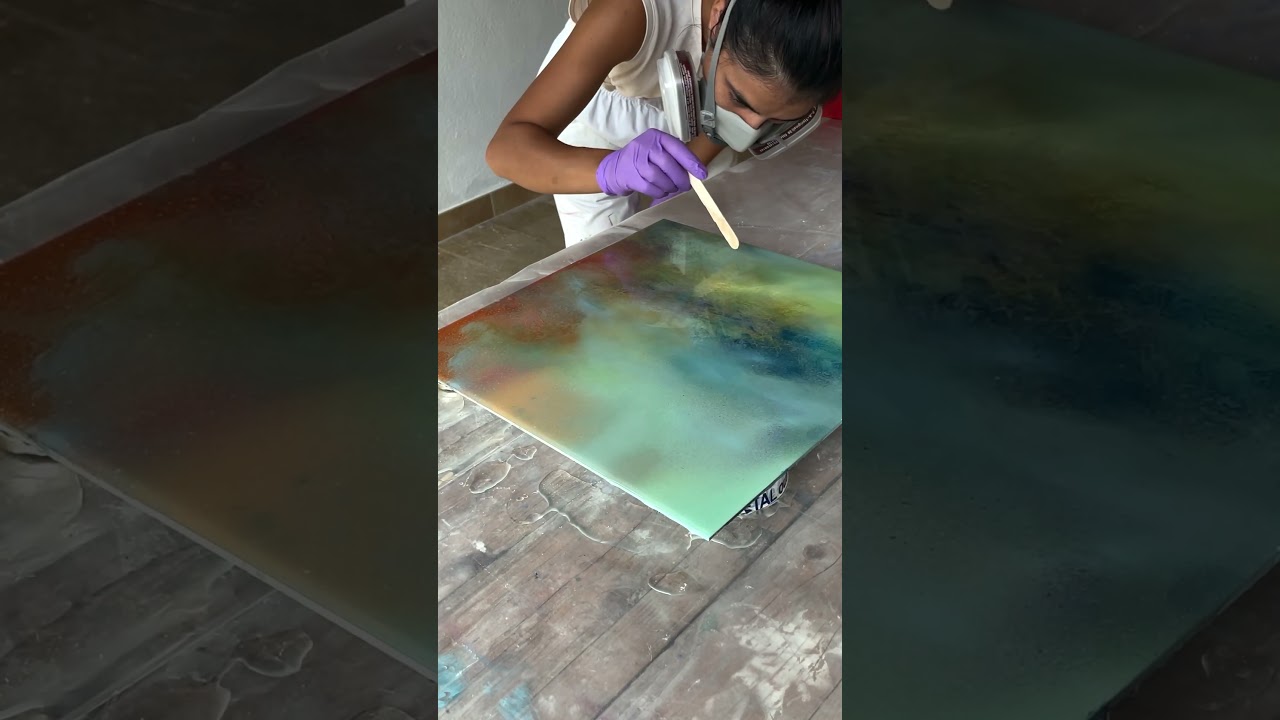 Making off. Artificial Sublime (series of paintings) #art #resin #resinarts #artist #kunst #arte
