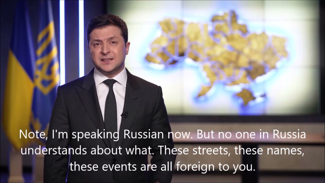 Ukraine President Zelensky Speech to Russian citizens (English subtitle)