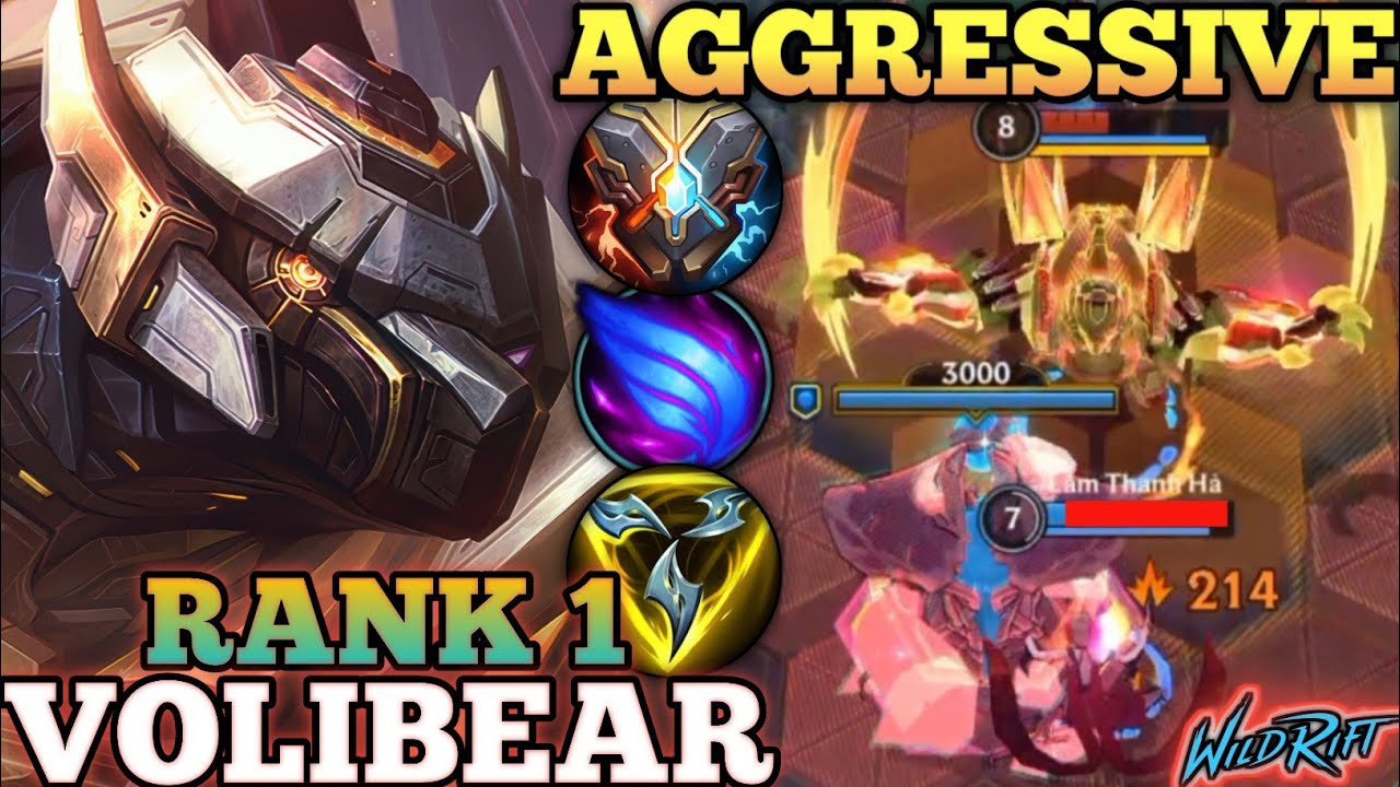 VOLIBEAR AGGRESSIVE MVP PLAY! OP META BUILD - TOP 1 GLOBAL VOLIBEAR BY bồ tátphù hộ con - WILD RIFT