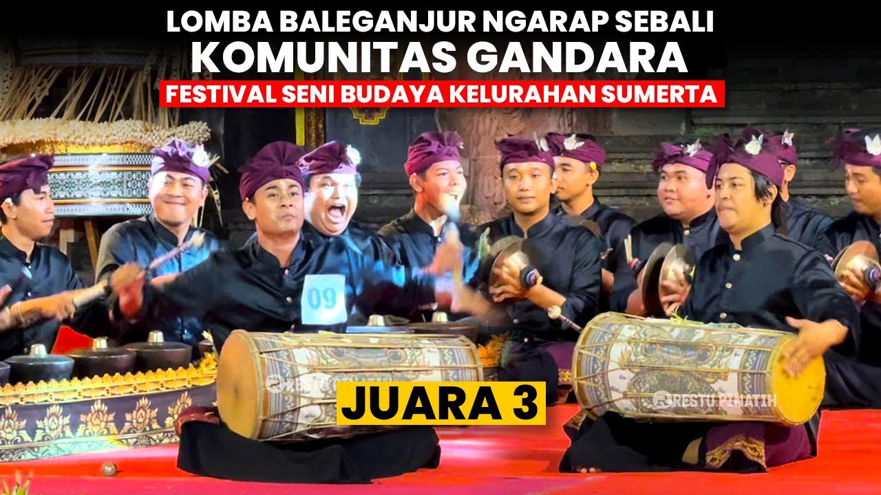 Juara 3 Komunitas Gandara, Lomba Baleganjur Ngarap Sebali | Festival Seni Budaya Kelurahan Sumerta