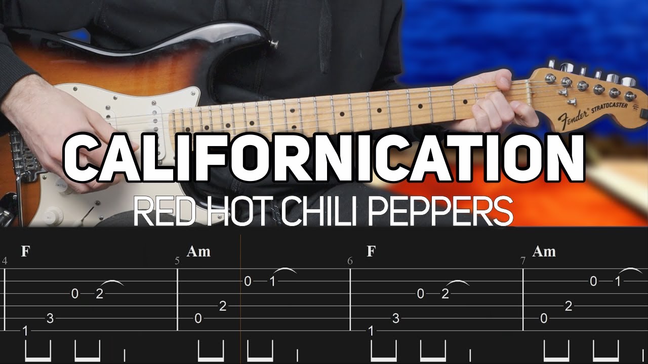 Red Hot Chili Peppers - Californication (Guitar Lesson with TAB) + Slane Castle Solo