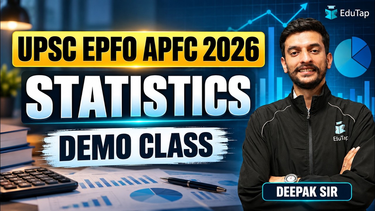UPSC EPFO APFC Statistics Online Classes 2026 | UPSC APFC Statistics Demo Class