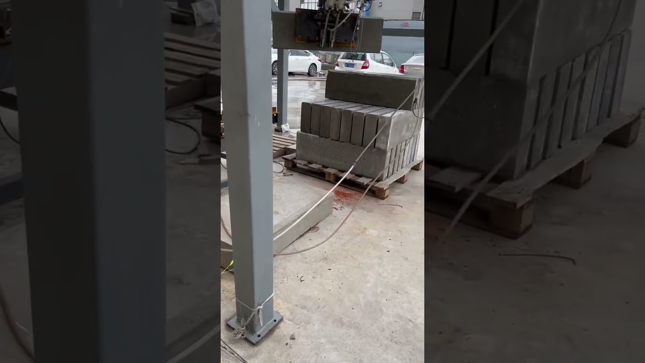 Destacker autostacker palletizer for kerbstone press machine