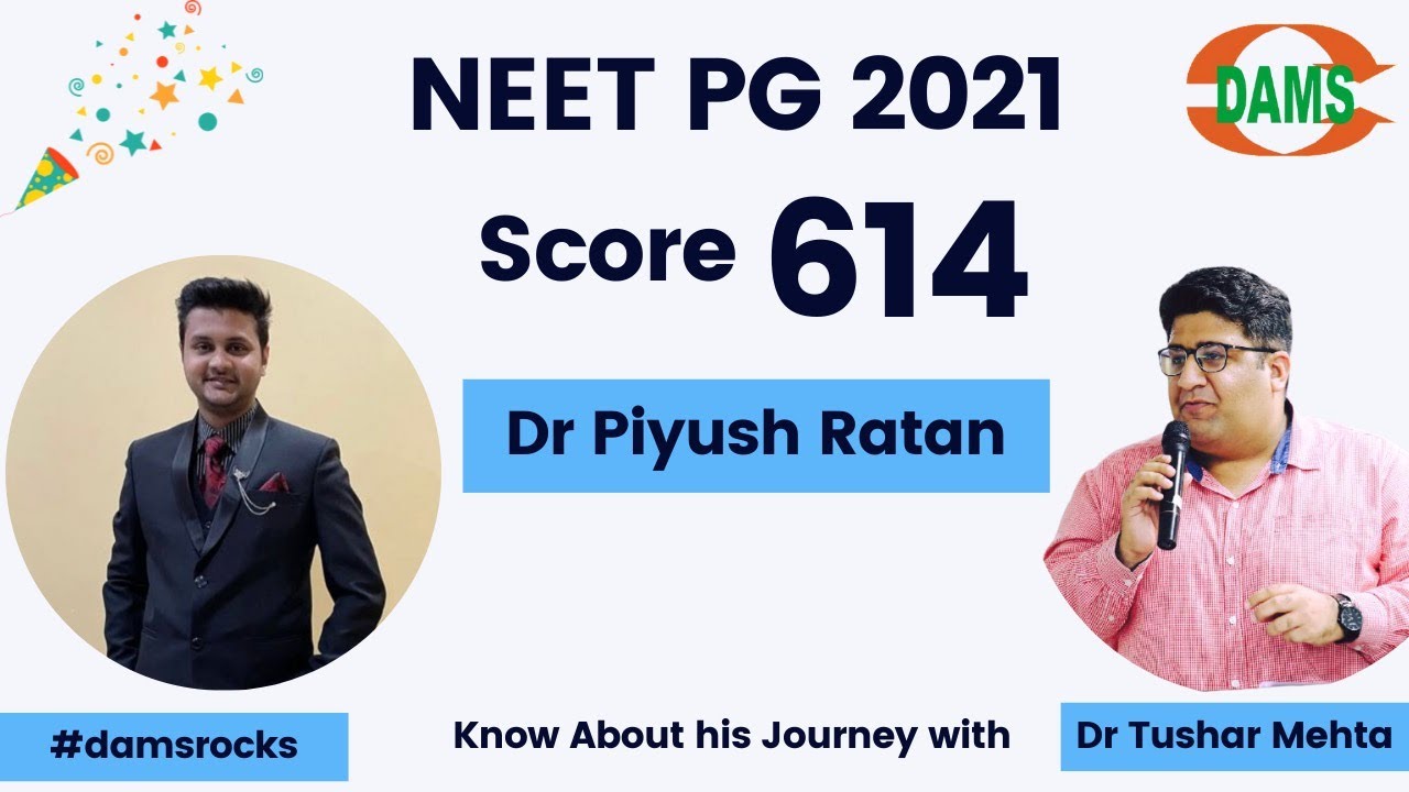 NEET PG 2021 Score 614 Dr Piyush Ratan IGIMS Patna Foundation Students