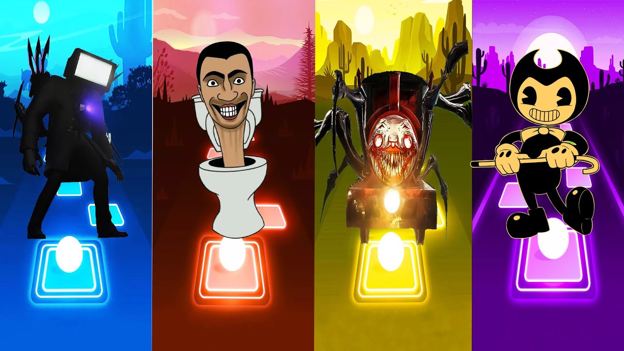 Titan Tv Man VS Skibidi Toilet VS Choo Choo Charles VS Bendy | Tiles Hop