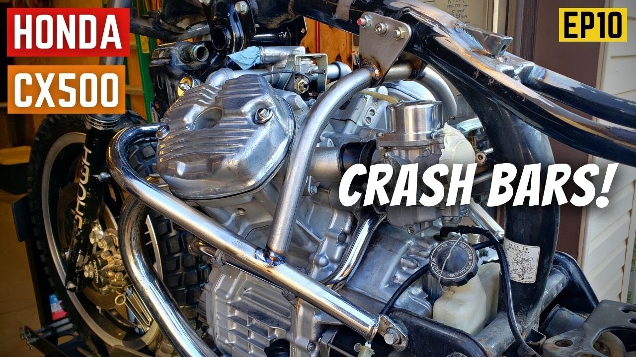 CX500 Scrambler Build - Crash Bars! EP10