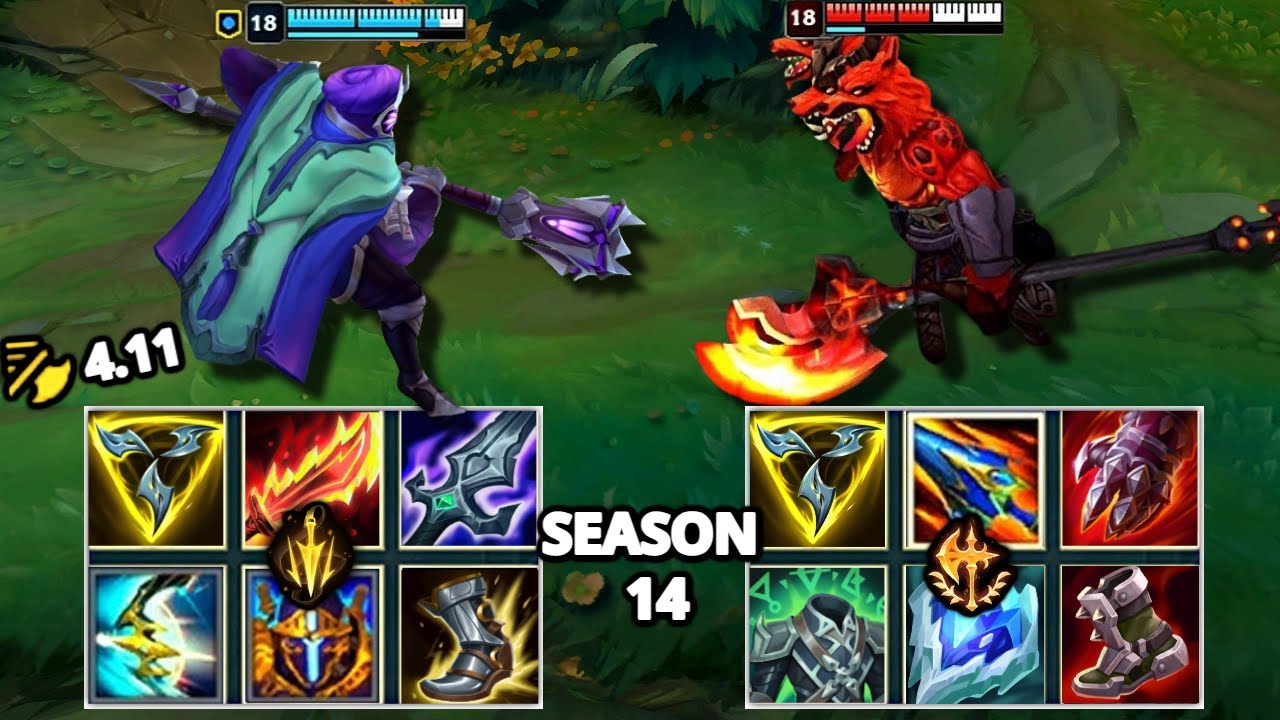SEASON 14: JAX vs NASUS FULL BUILD FIGHTS  & Best Moments!