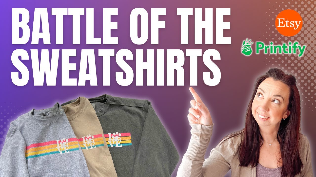 TOP print on demand sweatshirt comparison, including Comfort Colors Printify product review