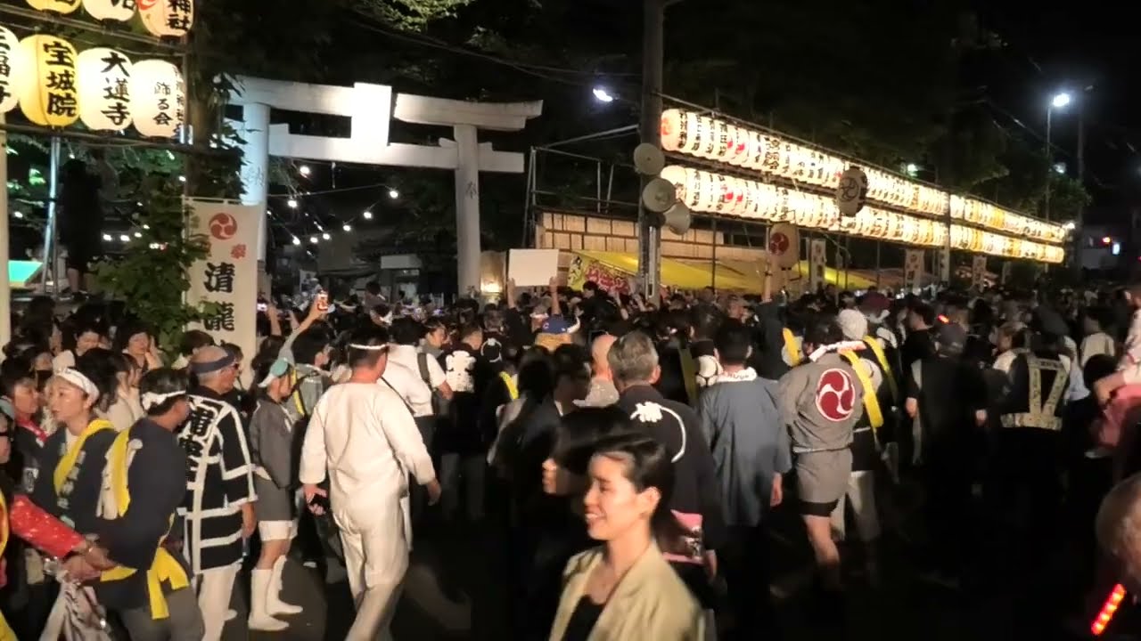 浦安三社例大祭３　清瀧神社　宵宮　連合宮出し　御魂入れの儀　2024年6月14日金曜日