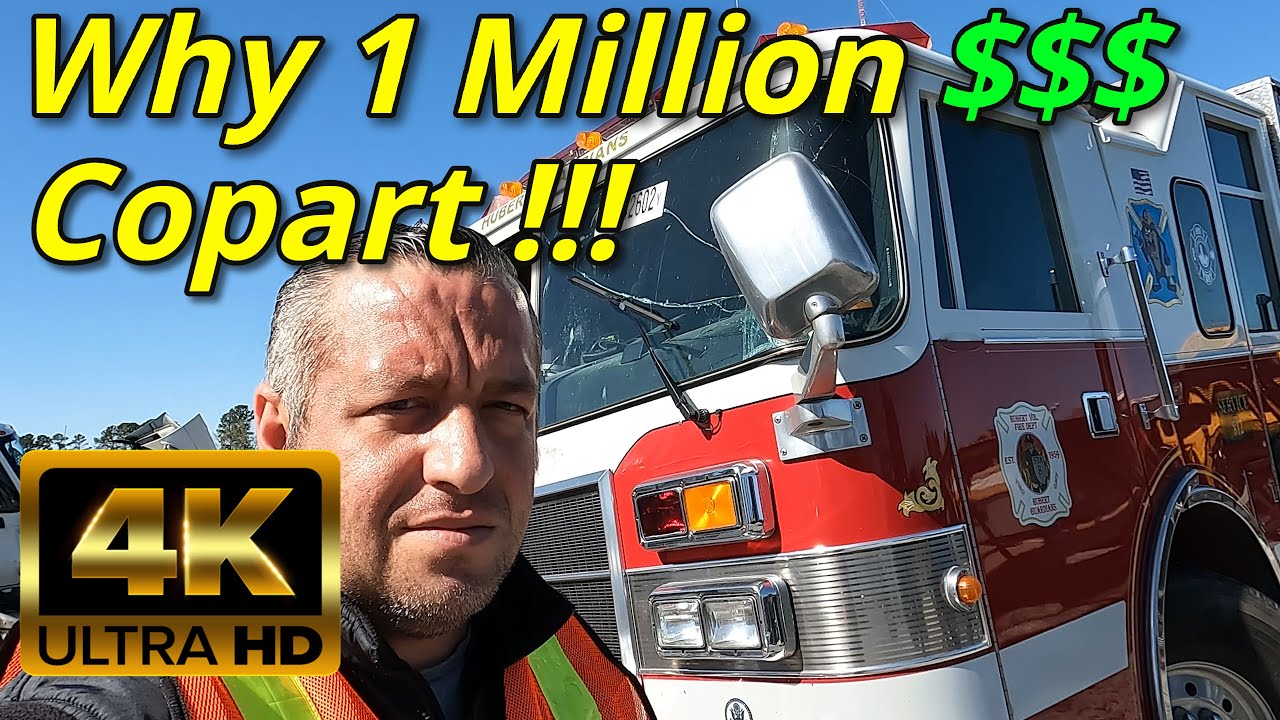 شاحنة اطفاء بمليون دولار  في مزاد الكوبارت \ أمريكا [4K]  One Million Dollars Fire Truck in Copart