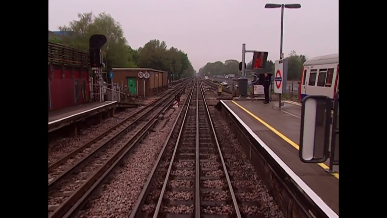 Cab ride Train Drivers eye View Metropolitan Line Moves at Chalfont & Latimer A Stock