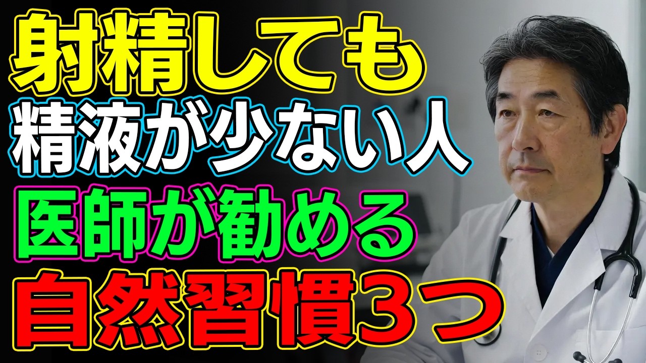 射精しても精液が少ない…60代男性の40％が悩む問題を改善する自然習慣3選