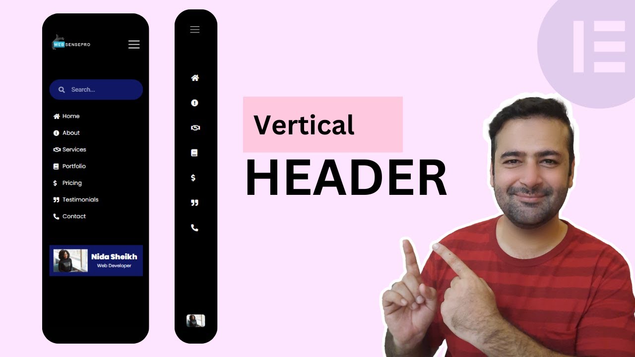 Vertical Header in Elementor With Side Bar Navigation - [Flexbox Container] In 2026