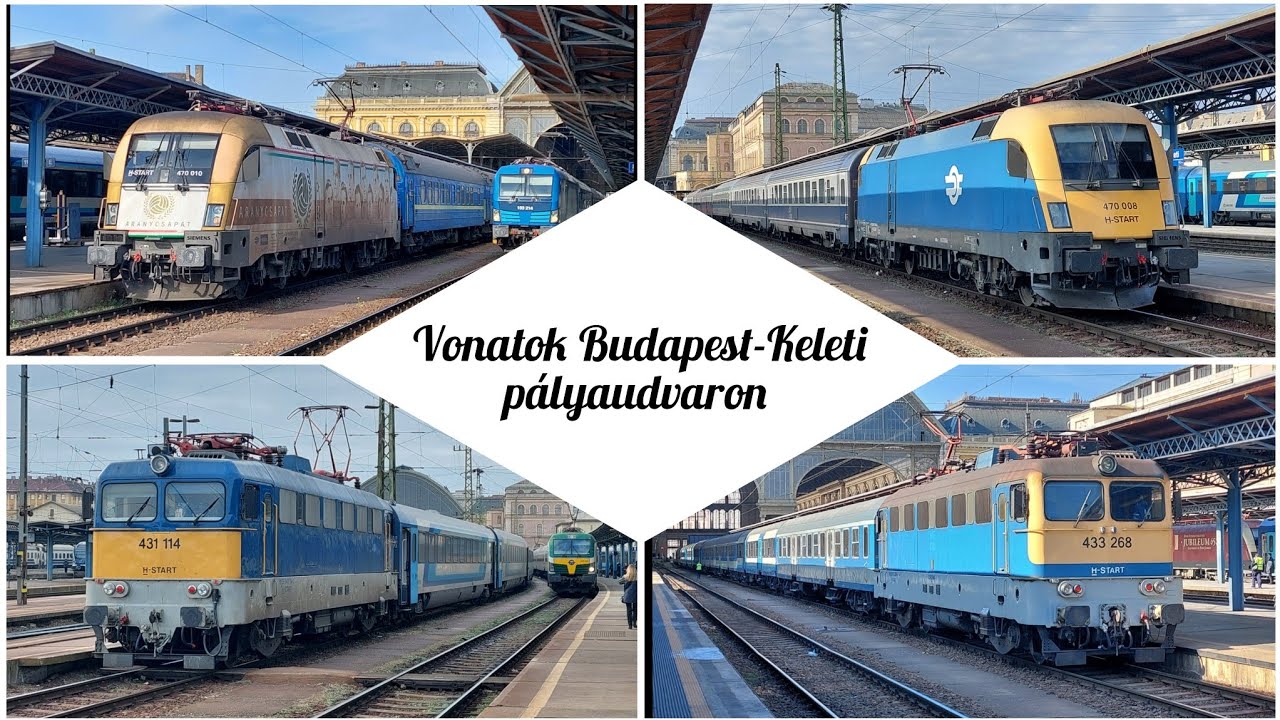 Vonatok Budapest-Keleti pályaudvaron