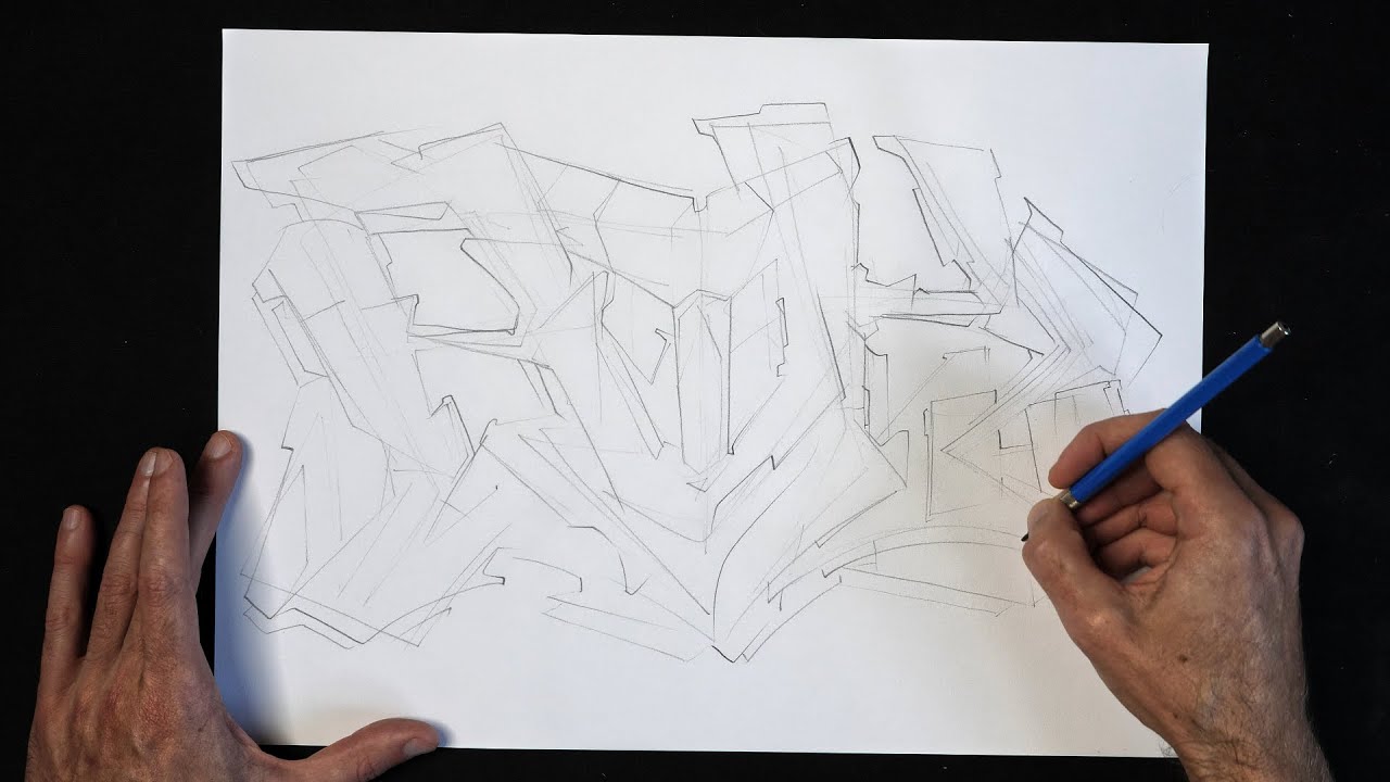 8 min Graffiti Sketch. Relaxing sounds