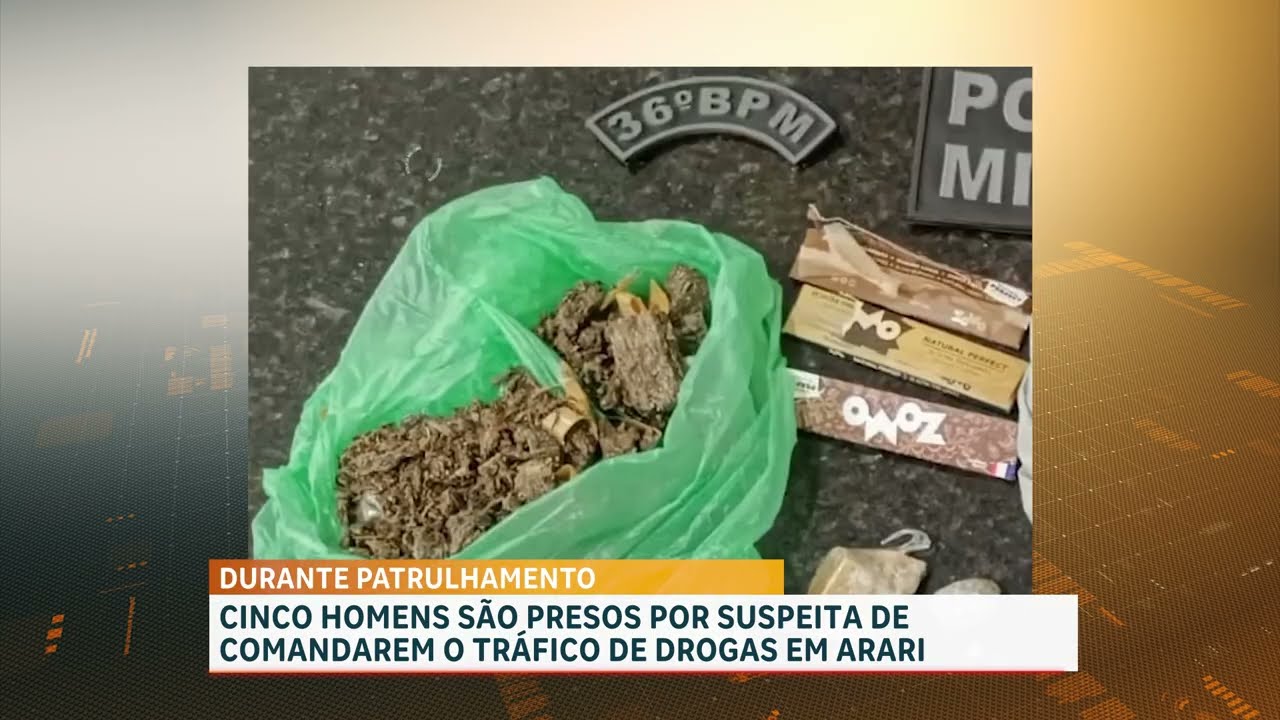Arari: Polícia Militar prende cinco pessoas e apreende drogas e veículos