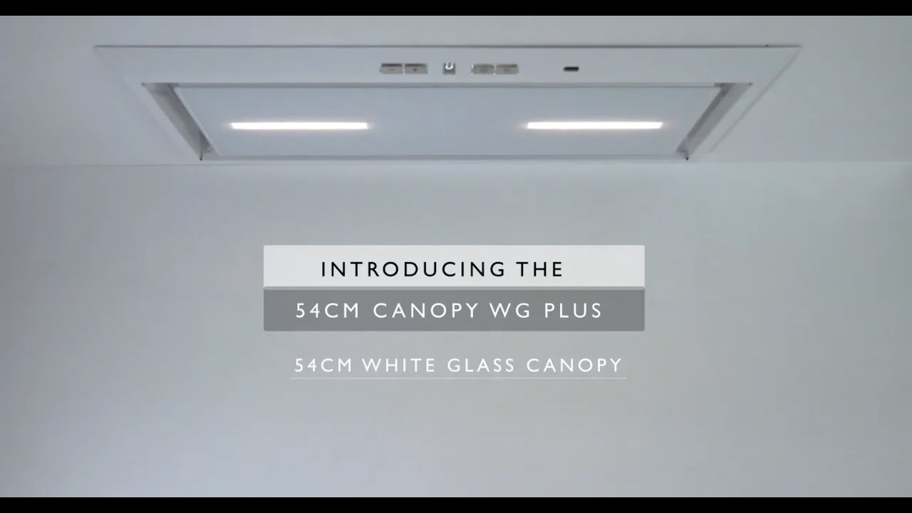 54cm Canopy White Glass Plus Cooker Hood from Luxair