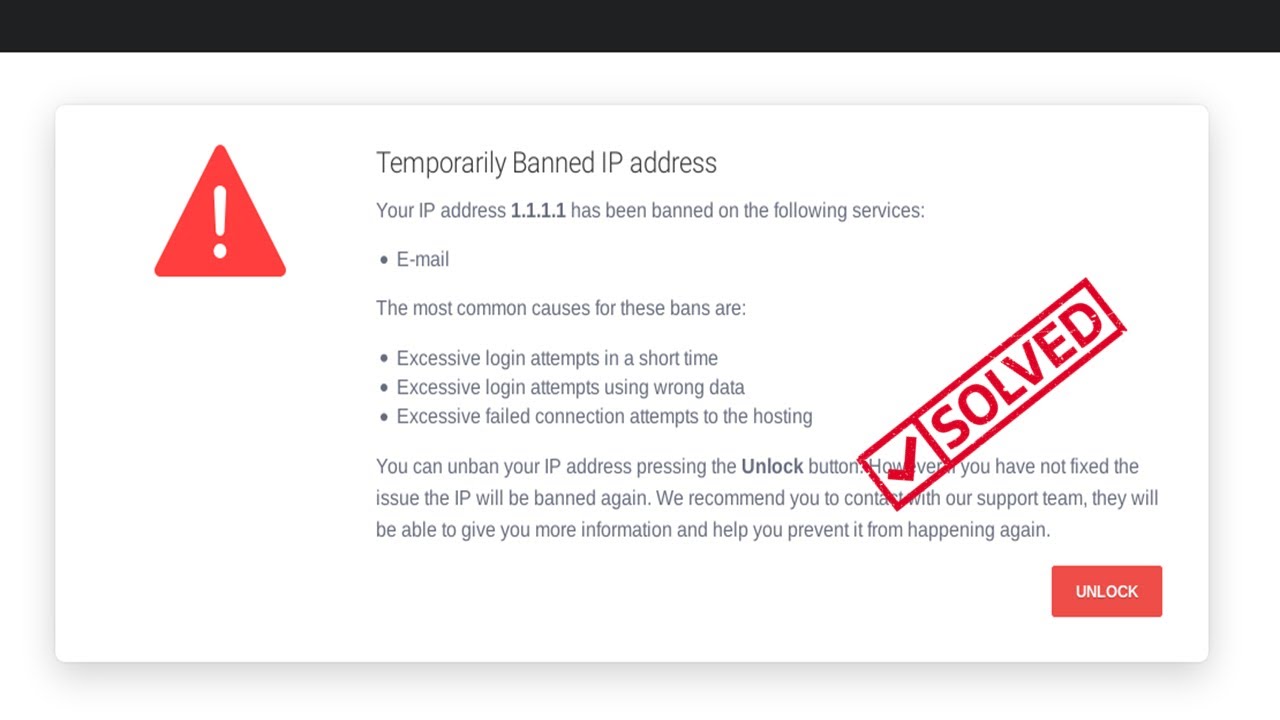 Fix Your IP Has Been Temporarily Blocked And How To Unblocked IP