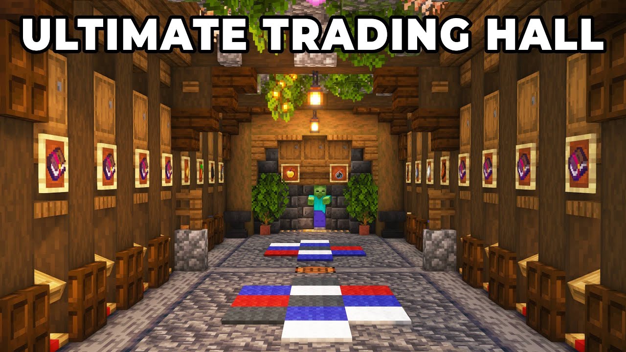 Minecraft Villager Trading Hall - 1 Emerald Per Trade [1.21]