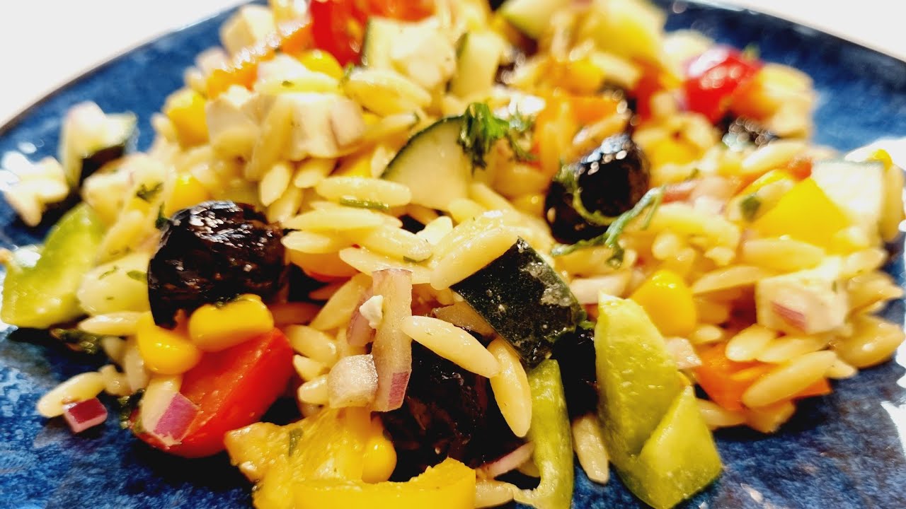 salade de pâtes à la grecque - salade d'été - salade fraicheur