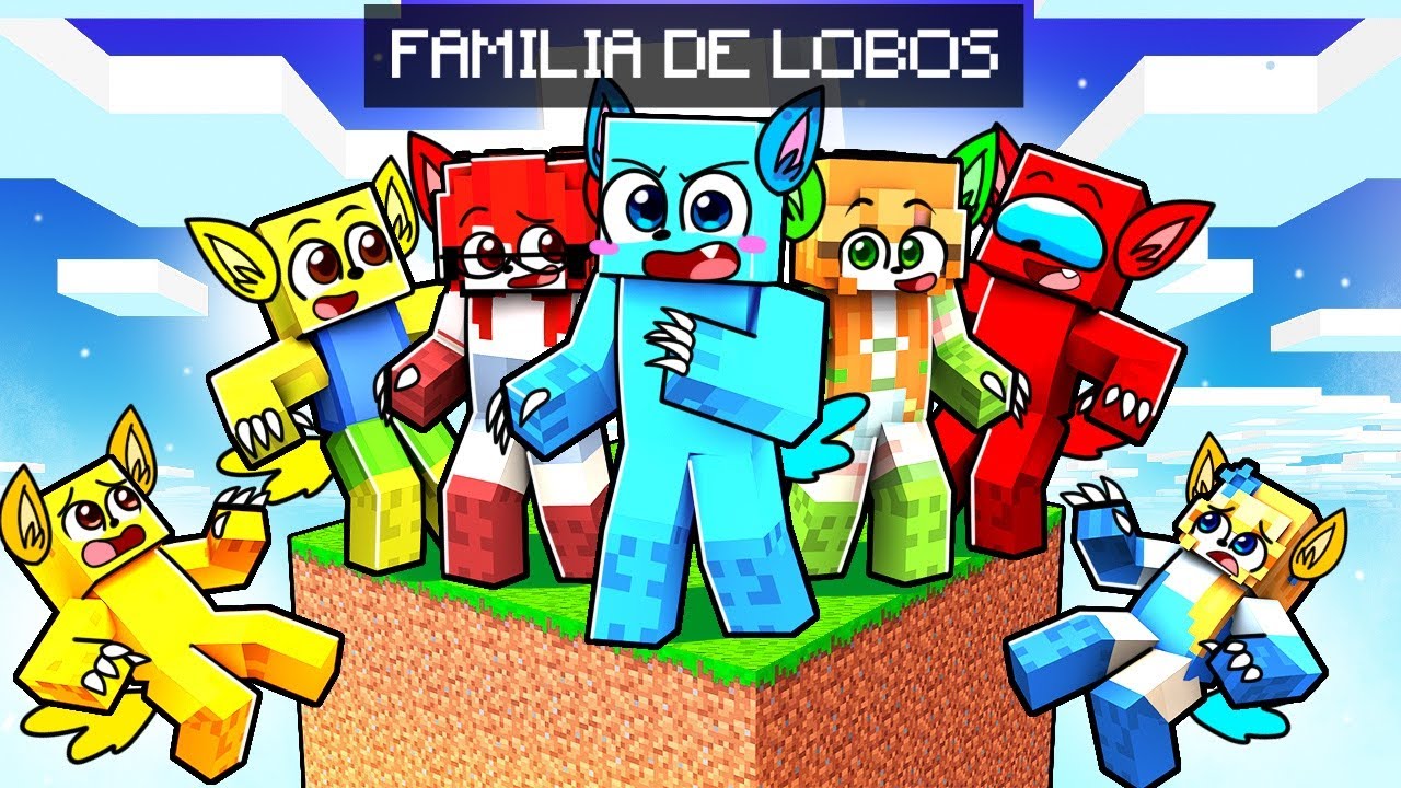 Teniendo Una FAMILIA de LOBOS con Mis Amigos en Minecraft!