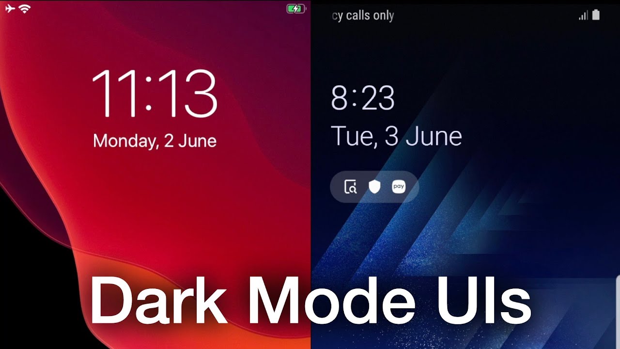 iOS 13 vs One UI 1: Dark Mode UIs!