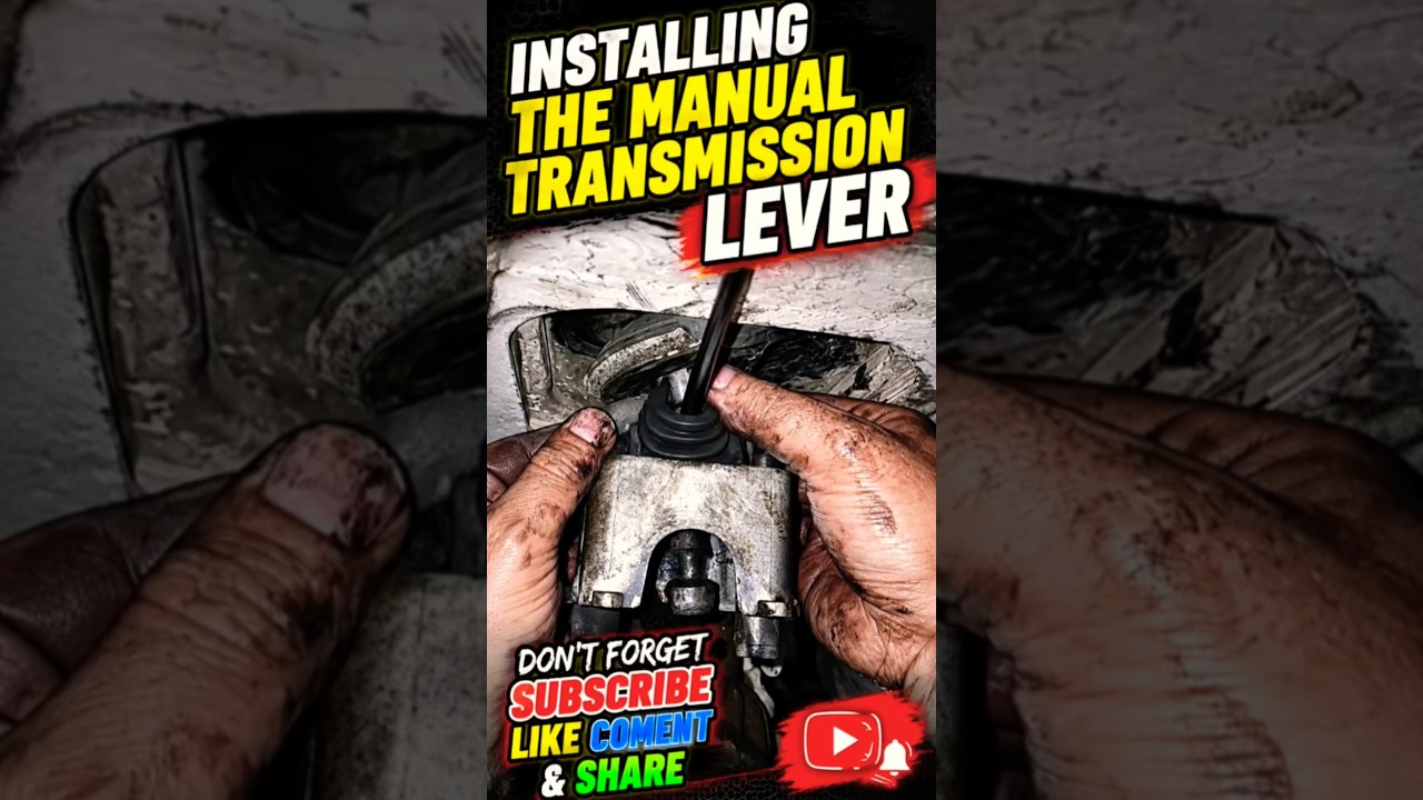 How a mechanic installs a manual transmission lever  #mechanic #automobile #shorts