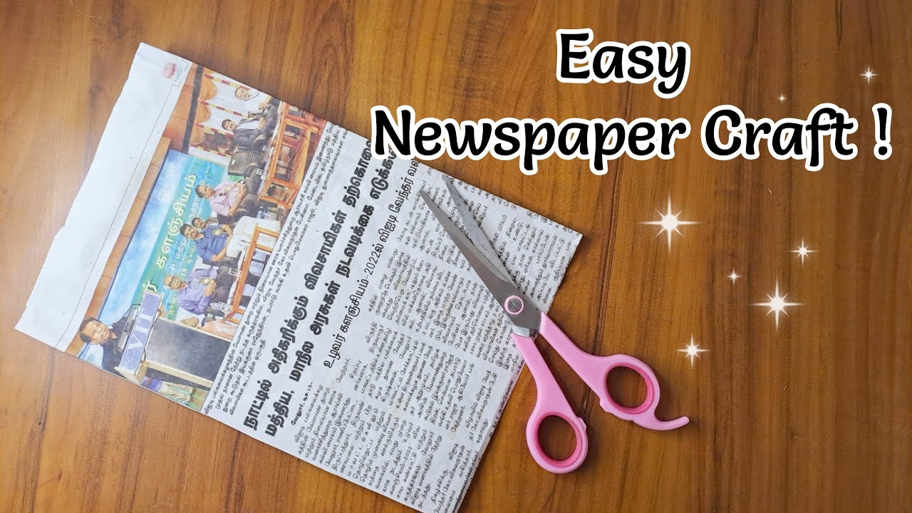 Easy Newspaper craft idea | Newspaper craft tamil | Priyauma crafts