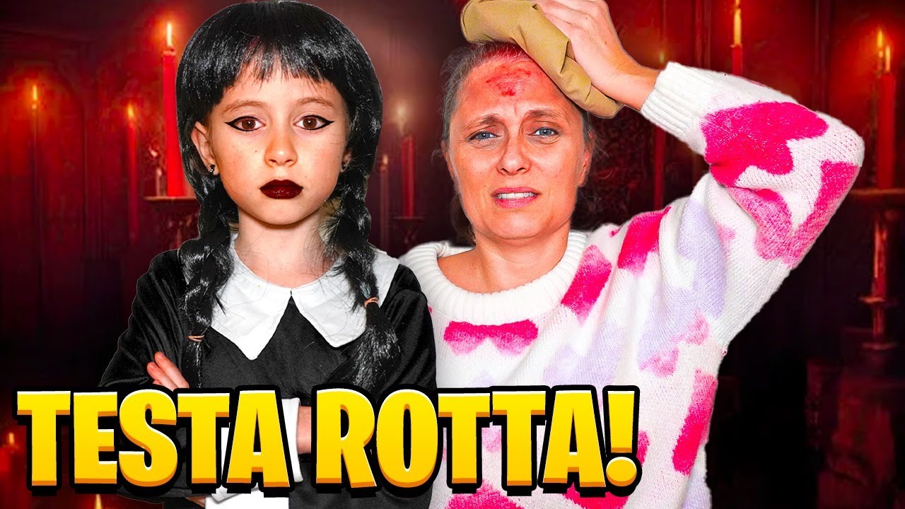 GIORGIA SI CREDE “MERCOLEDÌ” DELLA FAMIGLIA ADDAMS FA UNO SCHERZO A MAMMA CINZIA E CADE E SI FA MALE