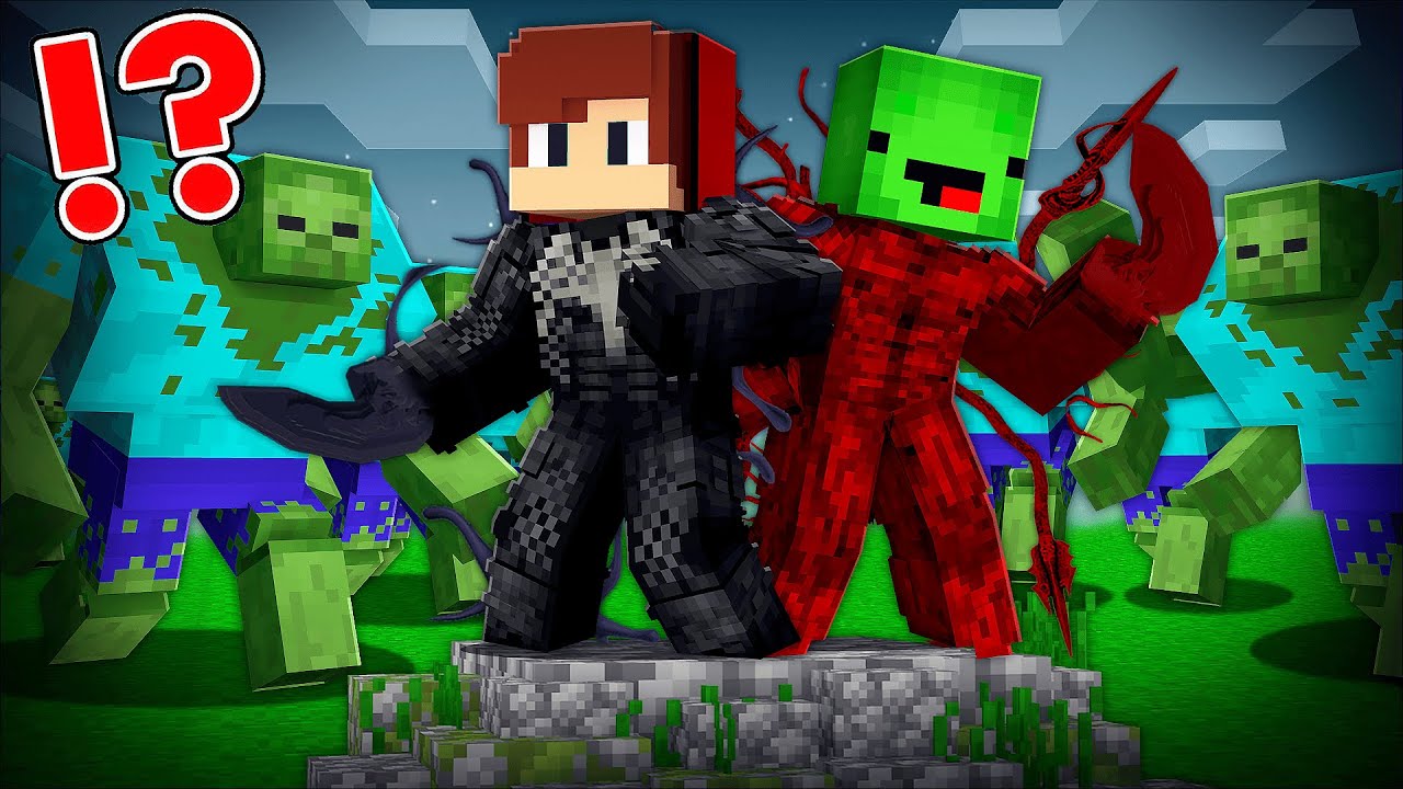 1000 MUTANT ZOMBIES vs VENOM and CARNAGE in Minecraft - Maizen JJ and Mikey