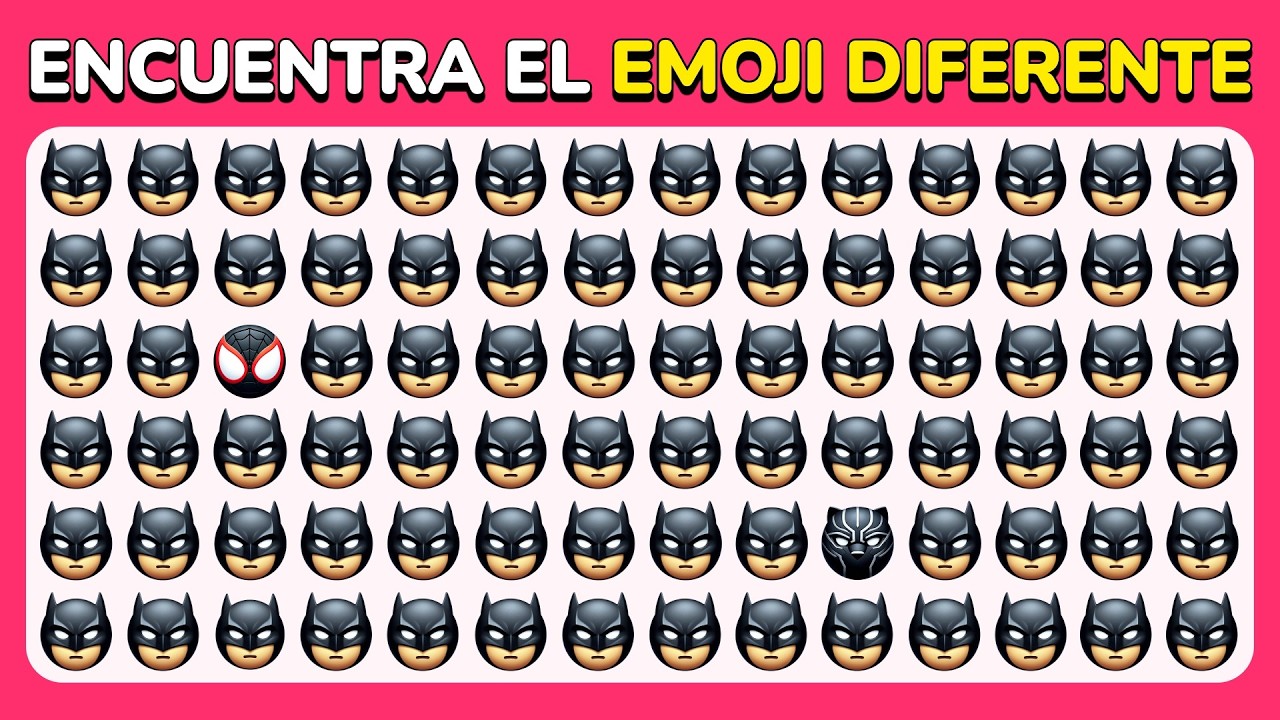 Encuentra el Emoji Diferente - Edición Extrema de Superhéroes 💥🦸‍♀️⚡ | 45 Niveles - MARVEL y DC