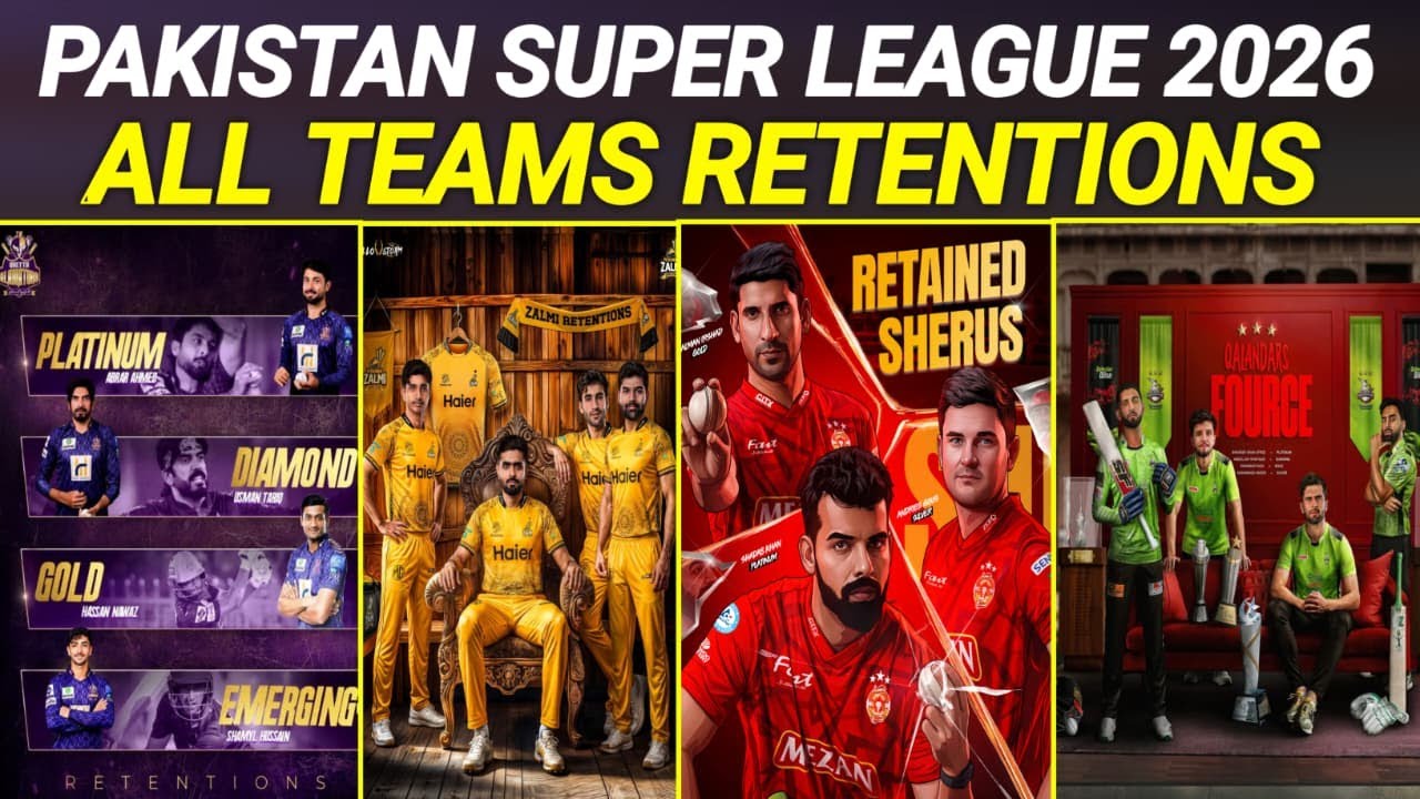 PSL 11 All Teams Retentions | PSL 11 Updates | PSL 2026 All Teams Retentions